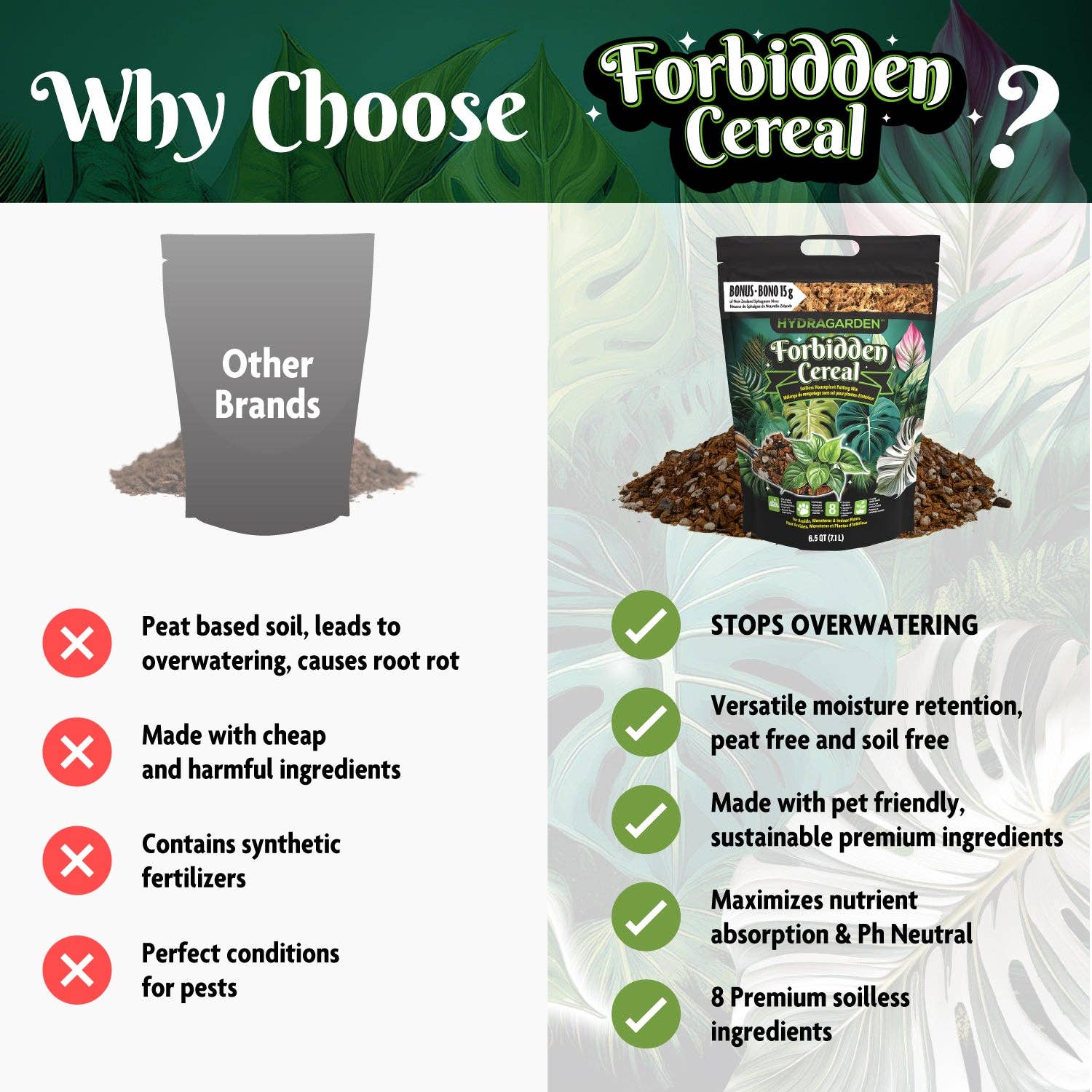 HydraGarden - Wholesale Planting/Potting Soil - Forbidden Cereal Soilless Chunky Houseplant Potting Mix6