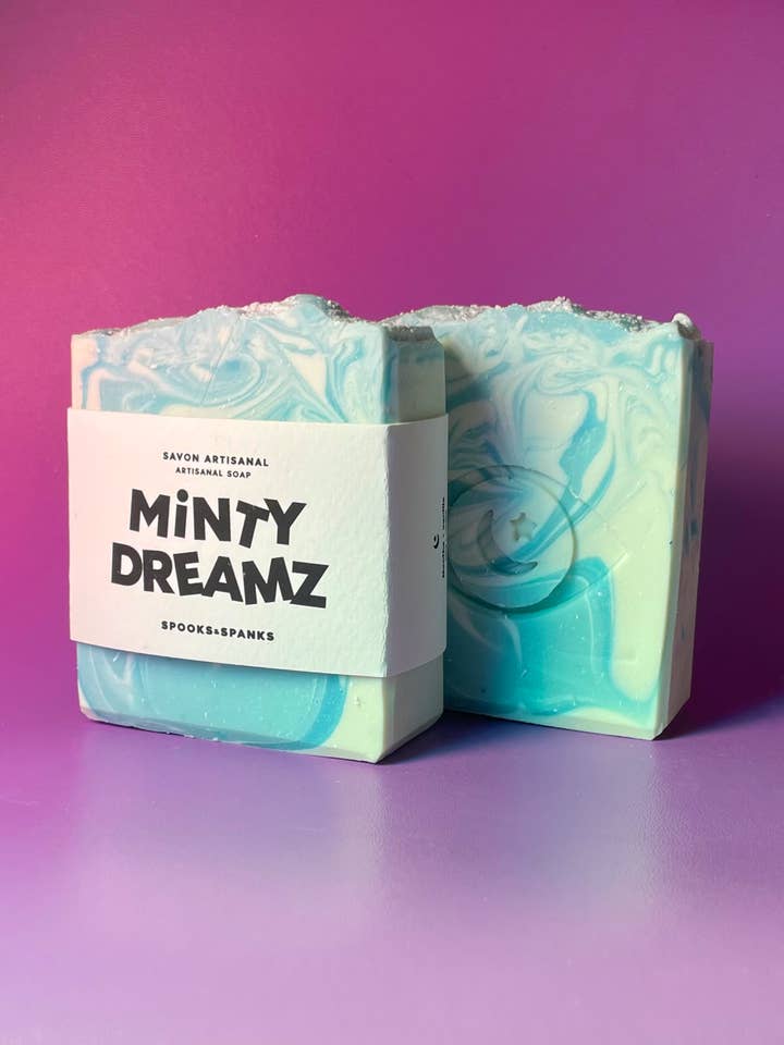 Minty Dreamz mint + vanilla Soap Bar for wholesale by Spooks & Spanks