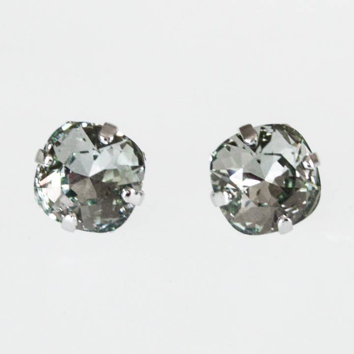 Black Diamond Square Cushion Cut Stud Earrings | Katora for wholesale by katora jewelry