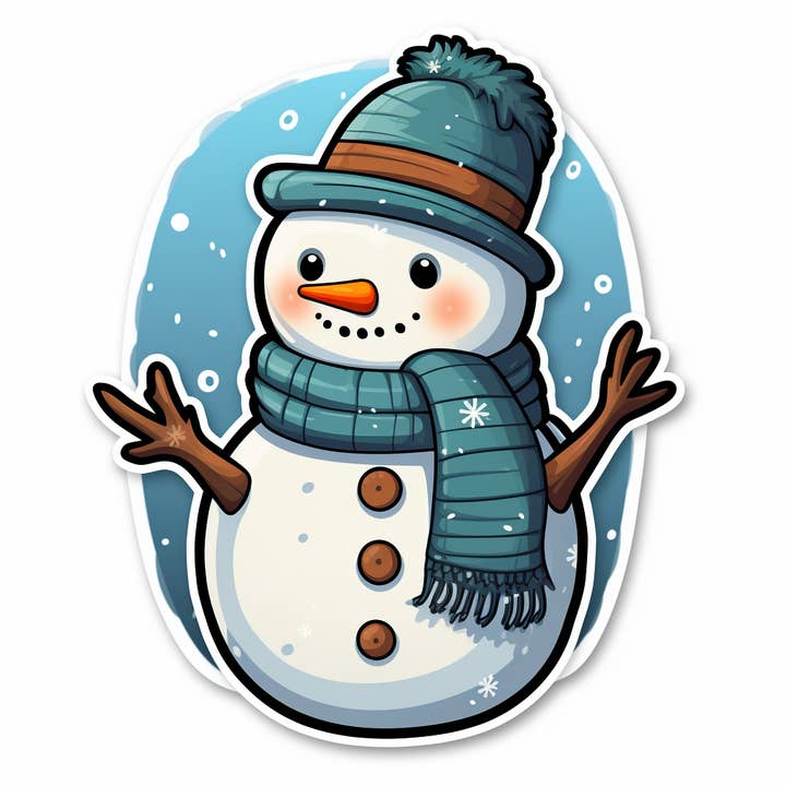 Schneemann-Vinyl-Aufkleber für den Großhandel von Elizarae Co.