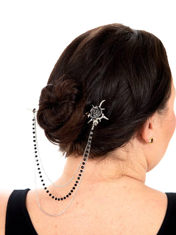 Épingle à cheveux Rose Thorn pour la vente par Pamela Mann