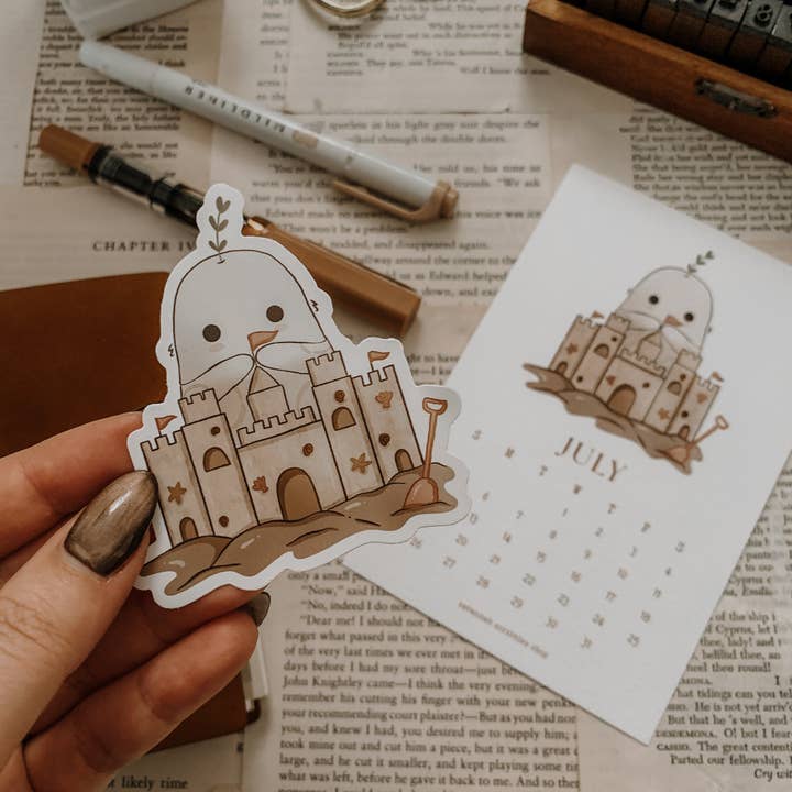 Savannah Scribbles Shop - Wholesale Sticker - Cello Sandcastle Vinyl Sticker2