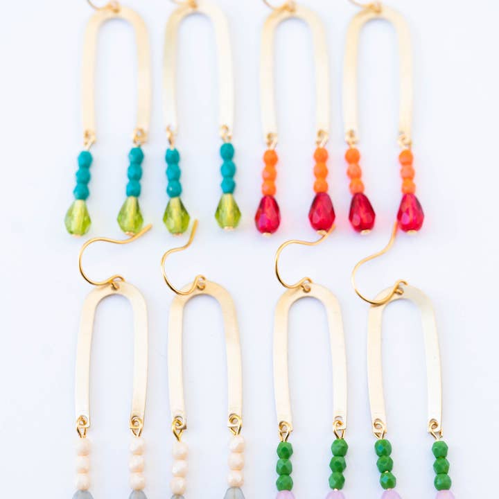 Nest Pretty Things - Wholesale Dangle Earrings - Long Arch Beaded Earrings3