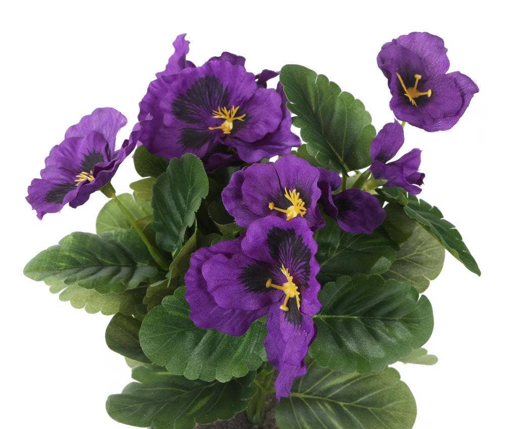 Closer2Nature – wholesale Artificial flowers – Artificial 30cm Purple Pansy Plug Plant3