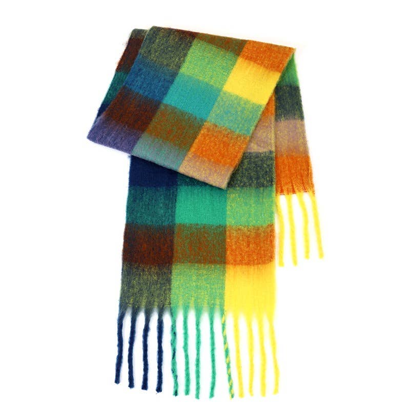 Sweetkama - Vente Écharpe – femme - Écharpe quotidienne à carreaux AC pour femmes SKAS420121