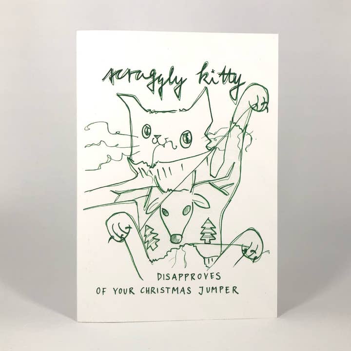 Scraggly Kitty keurt je kersttrui af voor wholesale door Diedododa