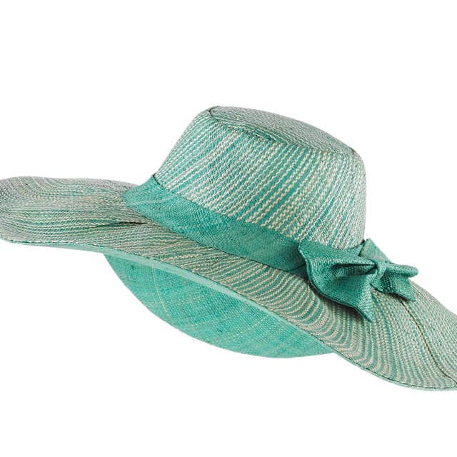 5’’ Brim Light Turquoise/Natural Hat for wholesale by Be You Fashion