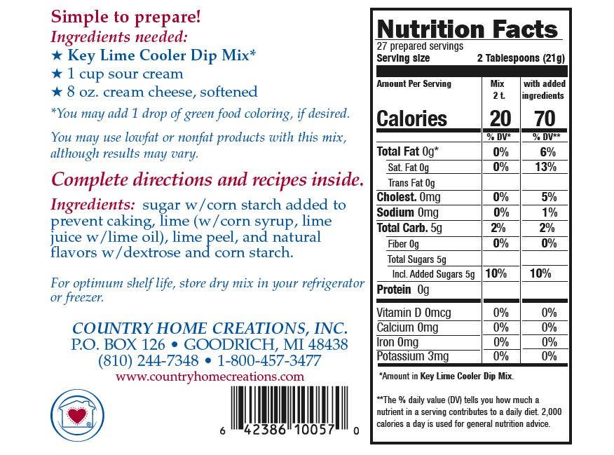 Country Home Creations - Venta al por mayor Salsa para mojar - Mezcla de inmersión del enfriador de cal3