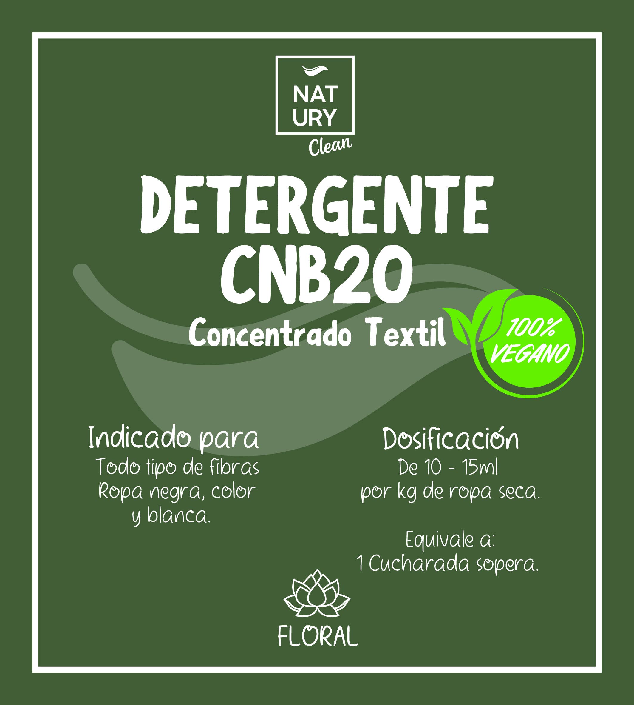 Natury Greencare - Wholesale Liquid Laundry Detergent - CNB-20 Textile Detergent Clothes Color/Black/White Natury 20 L1