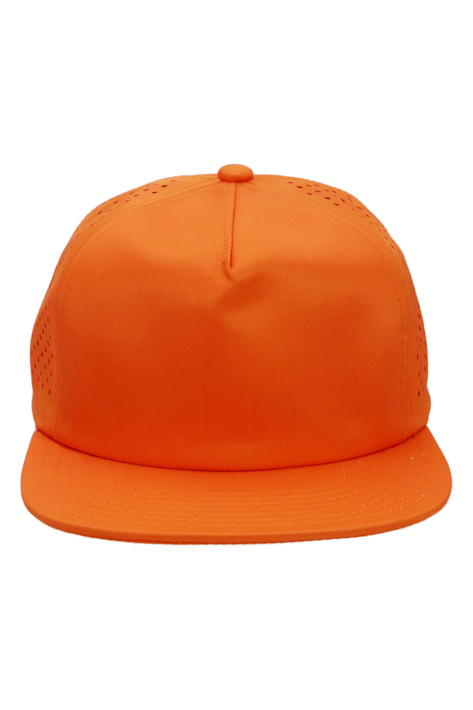 Cap Zone - Wholesale Flat Brim Cap - Unisex - Five Panel Unstructured Polyester Perforated Snapback16