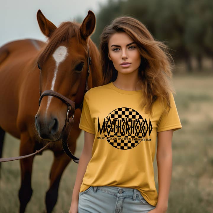 Rockin' Motherhood Shirt (Style 1) for wholesale by Kayla Lynn Creates, LLC