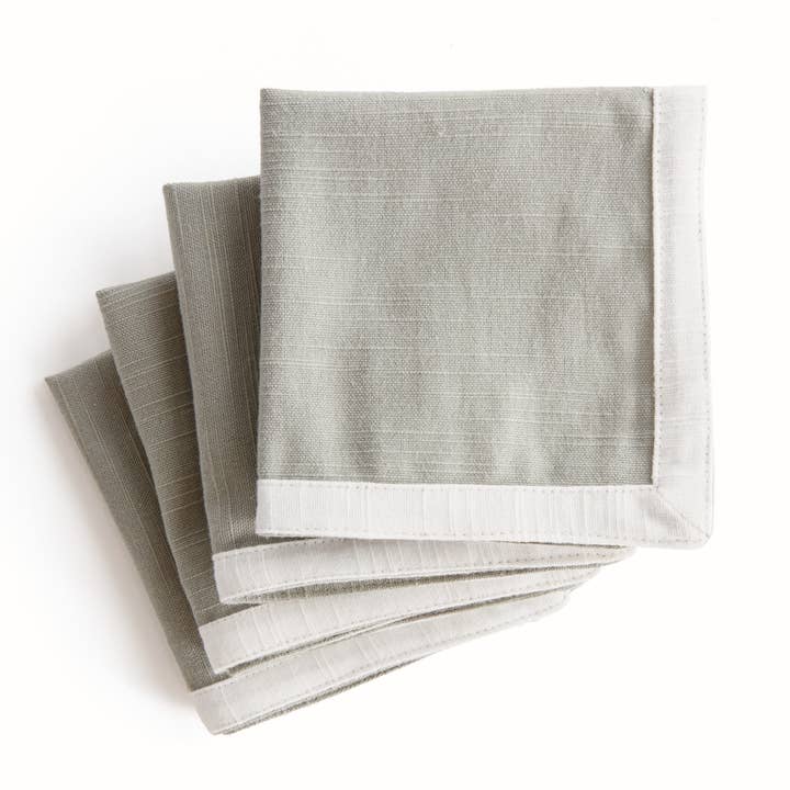 Fernbrook Cocktail Napkins, Green for wholesale by Napa Home & Garden