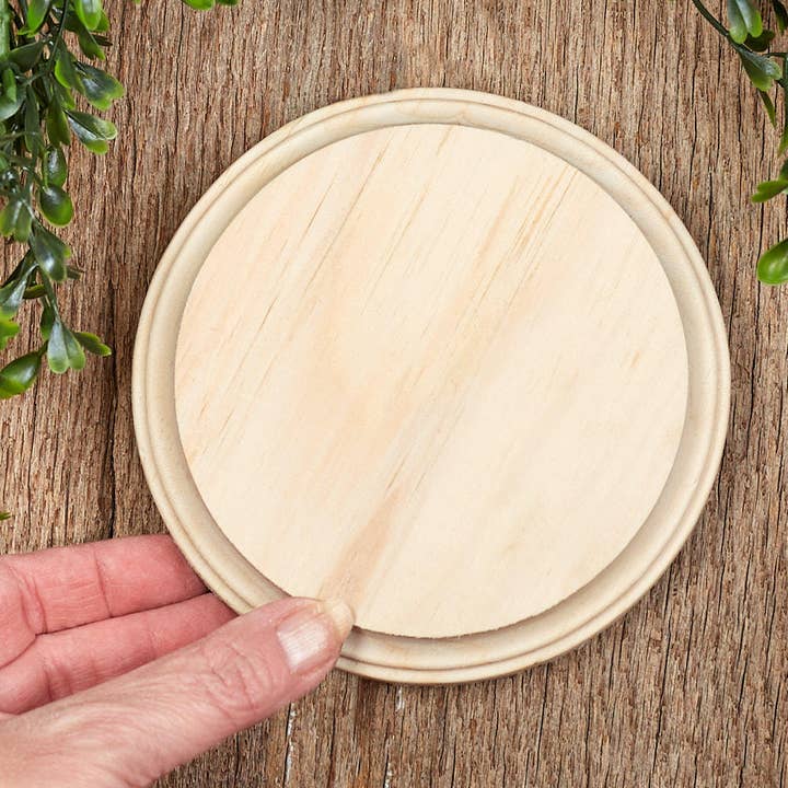 Factory Direct Craft - Wholesale Plaque - 5" x 3/4" Thick - Unfinished Wood Round Circle Plaque