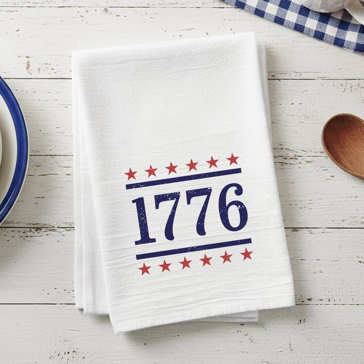 Estrelas e Riscas - 1776 - Pano de Cozinha de Algodão por atacado de Heritage 76