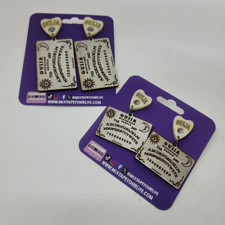 Ouija Board, Ouija Board Dangle Earrings for wholesale by Mixtape Your Life