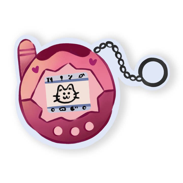 Cat Tamagotchi Sticker for wholesale by The Stray Shop