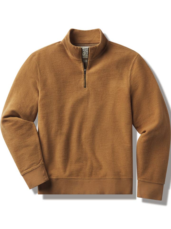 Dunlop Reverse 1/4 Zip - Marrone Tè per la vendita all'ingrosso da parte di Grayers