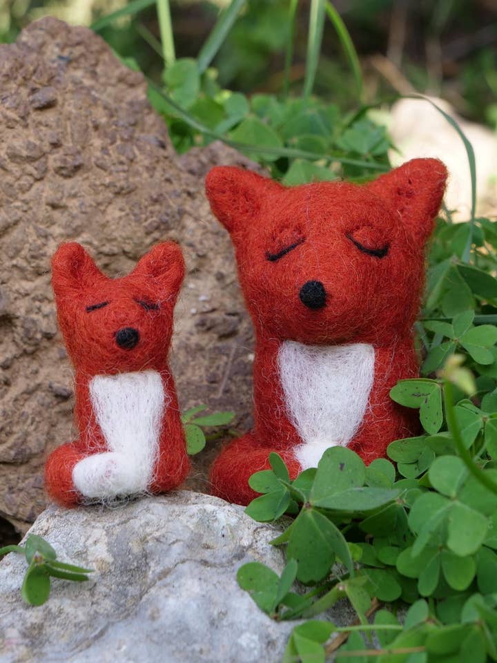 Fox maman et bébé (deux pièces) pour la vente par Adopta un hada