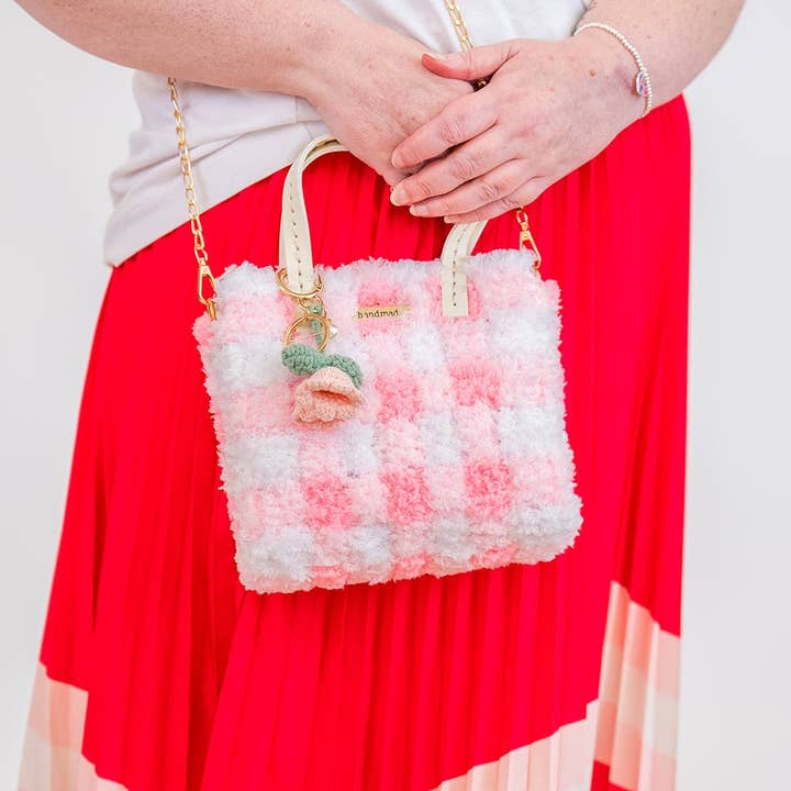 Craft Club - Wholesale DIY craft kit - Pink Gingham - Woven Tote Bag Kit1