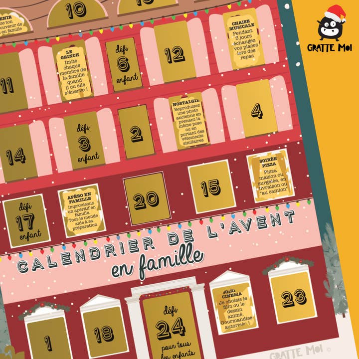 GRATTE MOI papeterie – wholesale Adventskalender – Som familj - Adventskalender - Vänta på jul