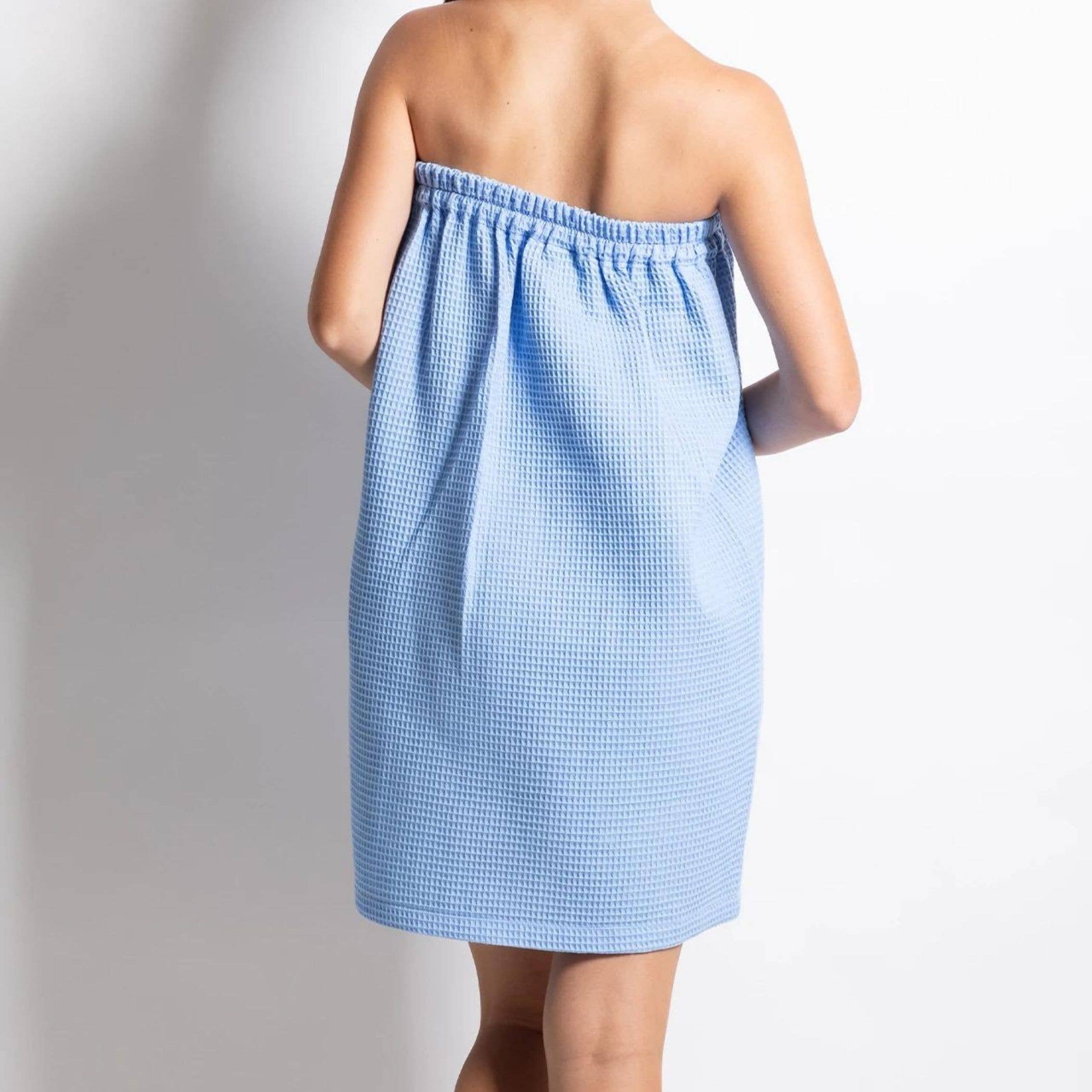 Lauryn's Garden - Wholesale Robe - Women's - Cotton Waffle Towel Wrap, Adjustable Gray8