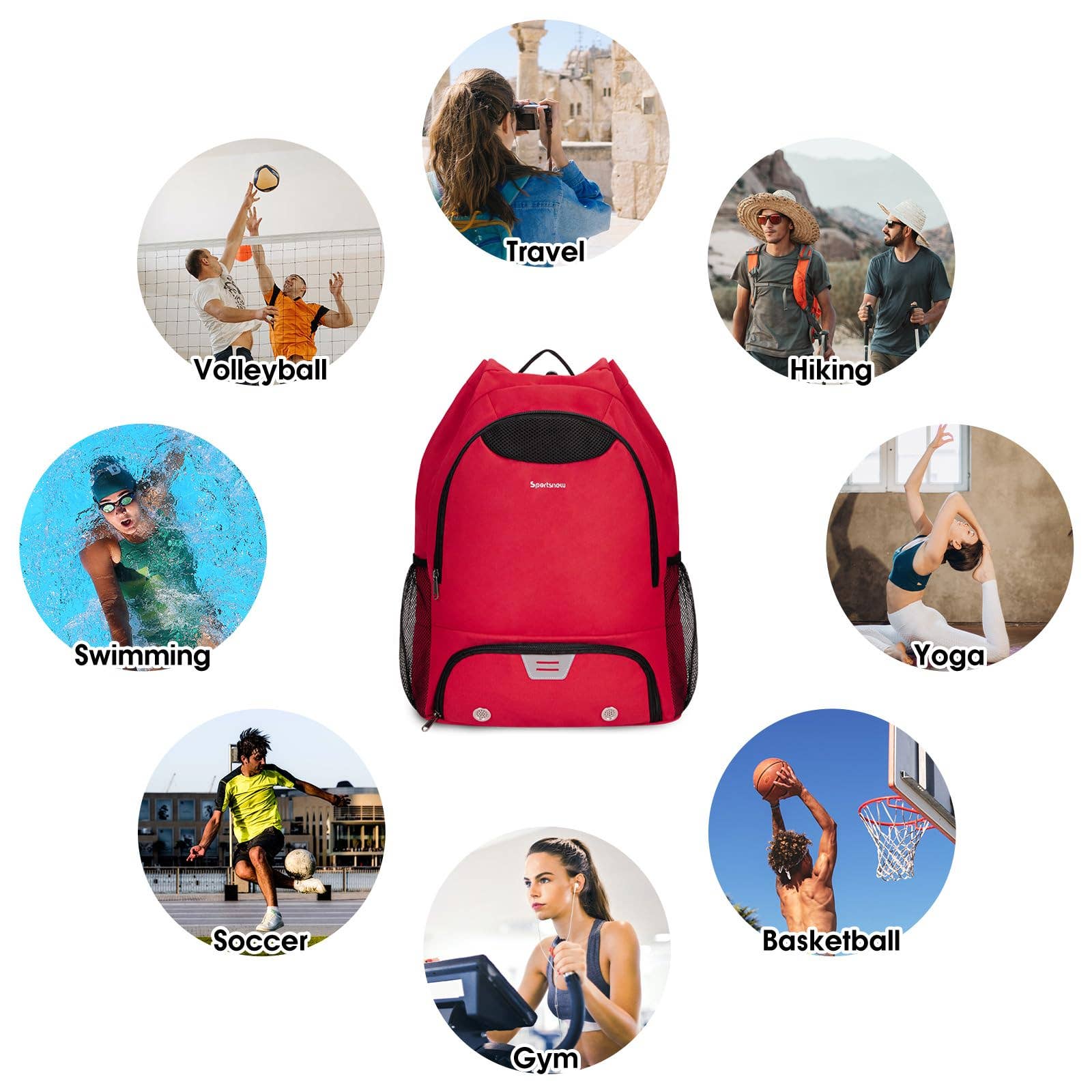 wandf - Wholesale Backpack - Unisex - Drawstring Backpack Soccer Basketball Backpack Gym Bag34