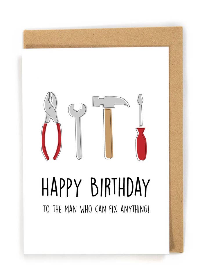Tool Birthday Card for wholesale by DensenDesign