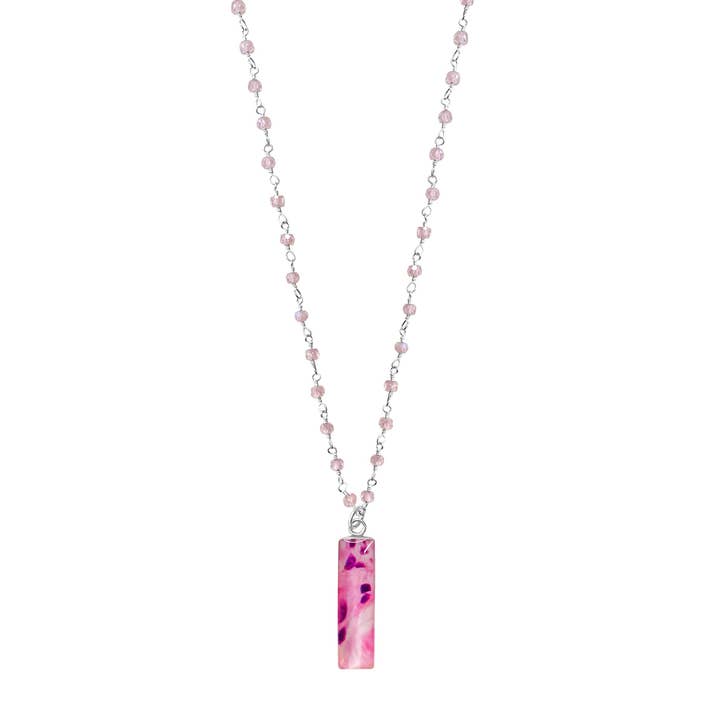 Collier Link for Change pour la sensibilisation au cancer du sein pour la vente par Revive Jewelry