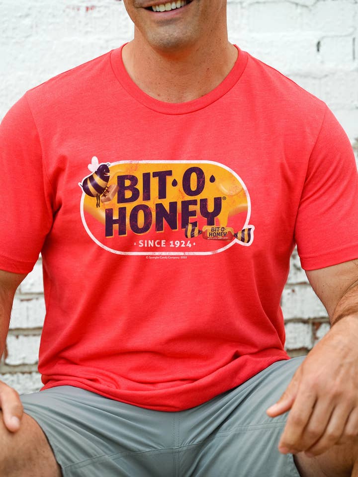 Grandpa Joe's Candy Shop - Wholesale Screen printed t-shirt – unisex - Bit-O-Honey Since 1924 Vintage Tee, T-Shirt4