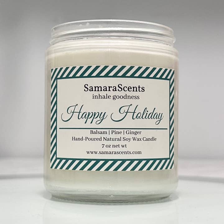 Bougie en cire de soja Happy Holiday pour la vente par SamaraScents