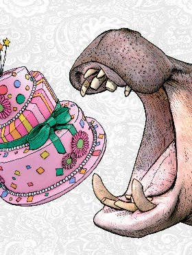 Hippopartymus #73 for wholesale by Shawn Braley Illustration