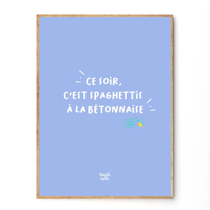 AL DENTE COLOURED POSTER 18x24 for wholesale by Touché Collé
