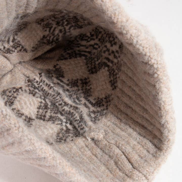 Collections by Fame Accessories - Wholesale Beanie - Women's - Argyle Knit Pom Beanie3