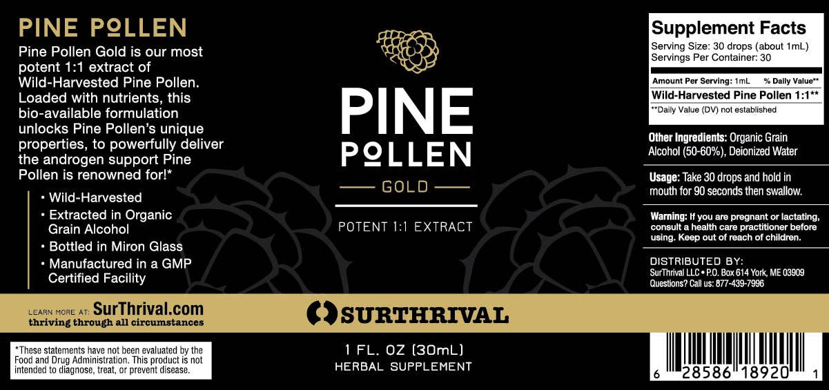 Surthrival - Wholesale Oral Supplement/Vitamin - Pine Pollen Gold2