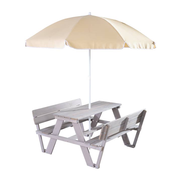 ROBA children's seating group 'PICKNICK for 4' with backrest, umbrella for wholesale by roba kids