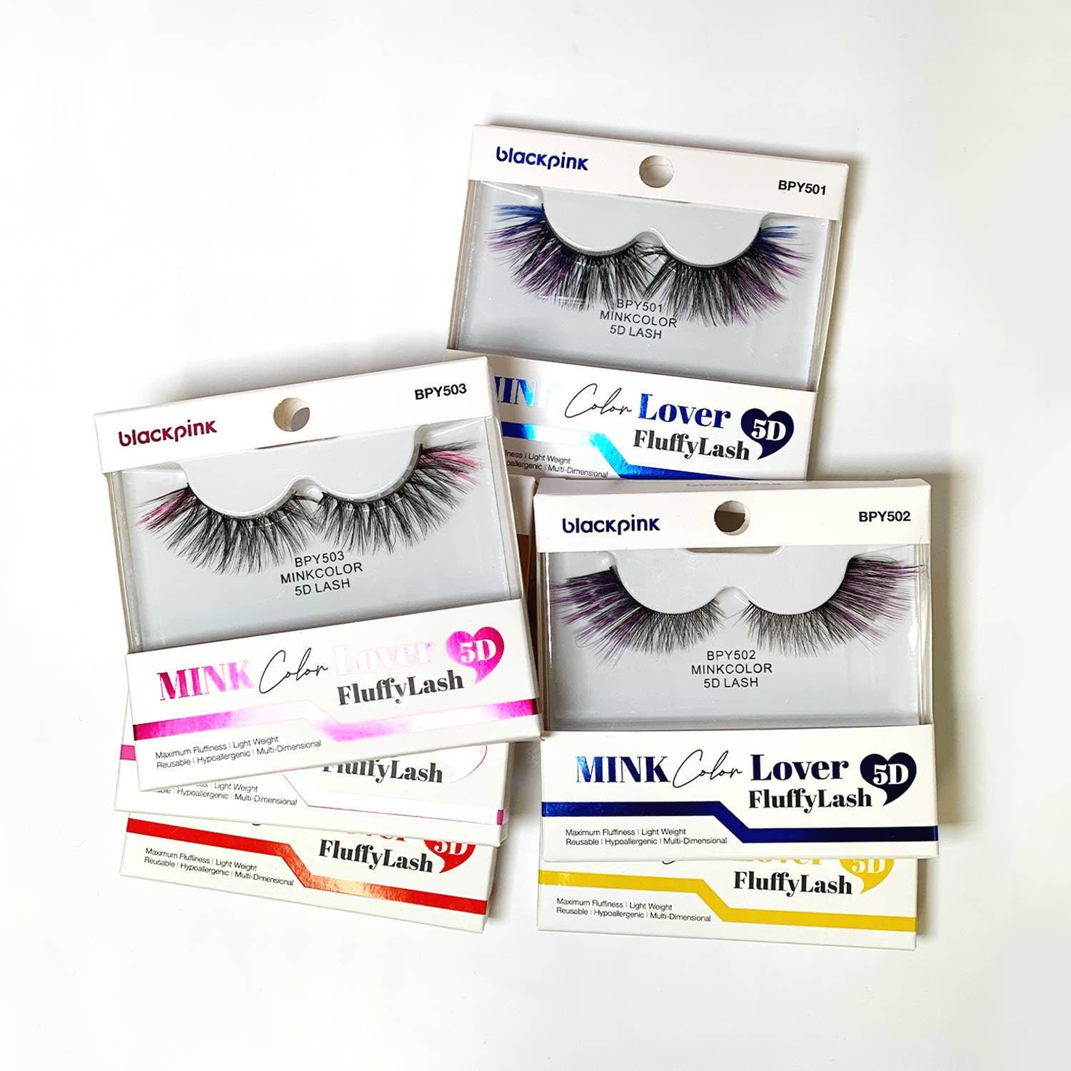 SM Beauty LLC - Wholesale False/Fake Eyelashes - Blackpink - 5D Mink Color Lover Fluffy Lash7