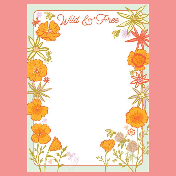 Wild and Free Notepad-Market List Notepad for wholesale by Keller Design Co.