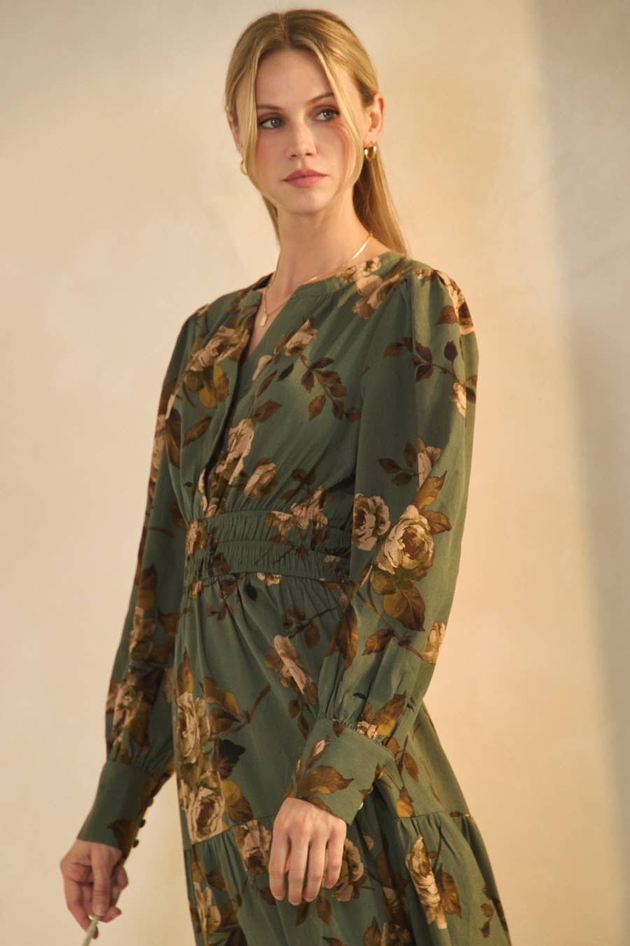 Oddi - Wholesale Dress - Women's - Plus Floral Printed Tiered Maxi Dress6