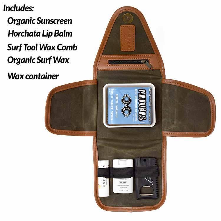 West Path - Wholesale Travel Set - Surf Kit Travel Clutch w/ Wax, Sunscreen, Lip Balm & tool4
