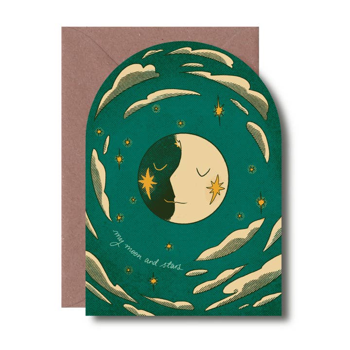 My Moon & Stars Arch Card for wholesale by Lione & Sheikh