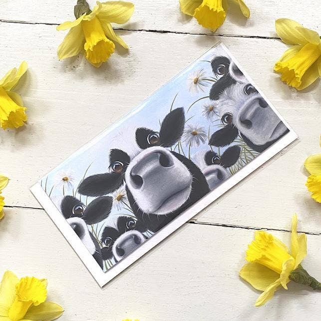 Tarjeta de felicitación «Moo Mum» en blanco en el interior para venta al por mayor de Lucy's Farm