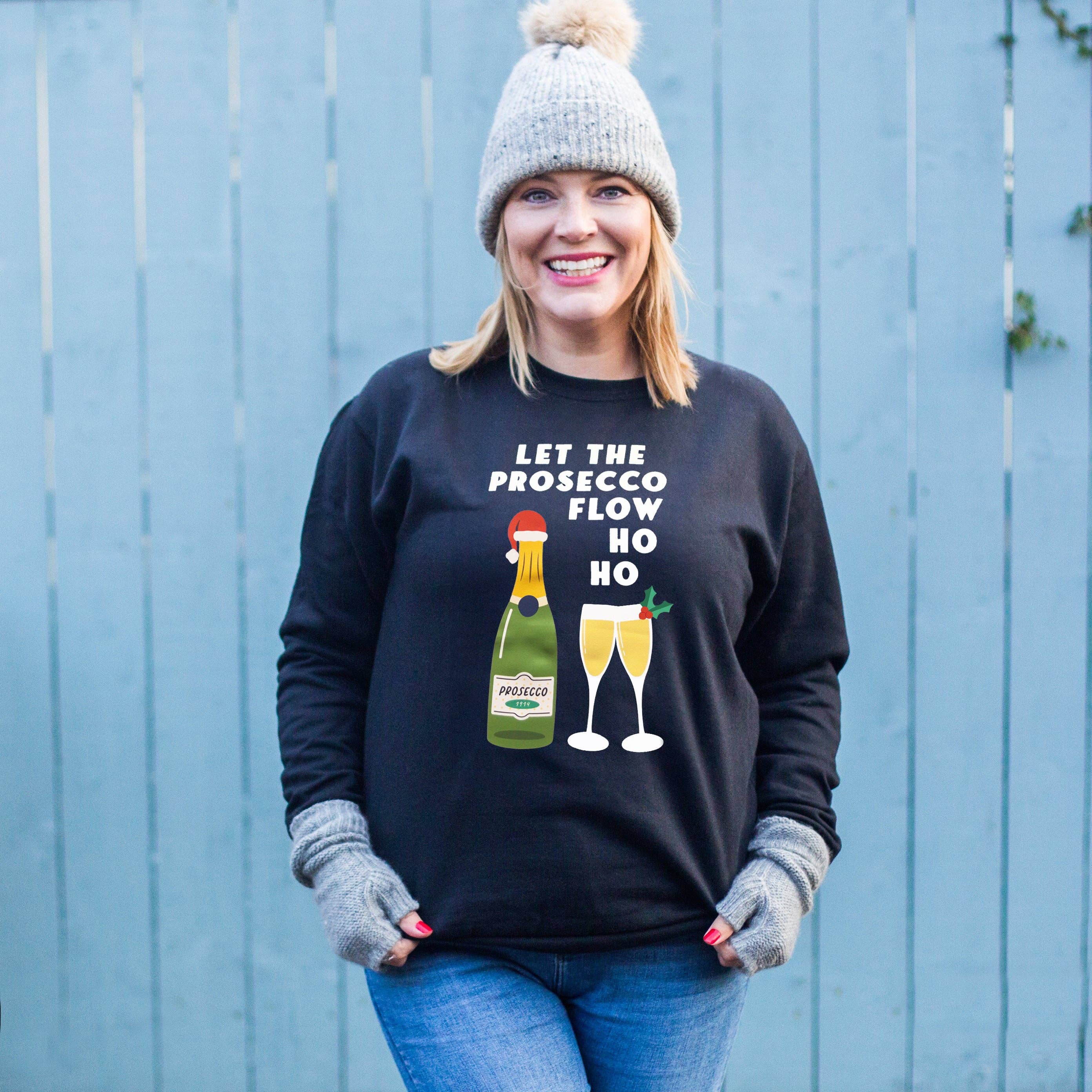 Of Life & Lemons - Wholesale Graphic Sweatshirt - Unisex - Funny Prosecco Christmas Jumper3