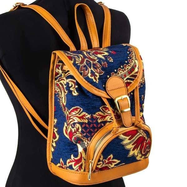 Guzel Handcrafts - Wholesale Backpack - Women's - Kilim Fabric Backpack Purse in Blue, Red, Yellow