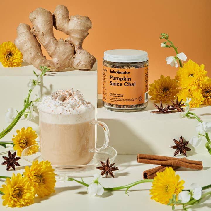 Lake & Oak Tea Co. - Vendita all'ingrosso Tè sfusi - Pumpkin Spice Chai - Miscela di tè Superfood0