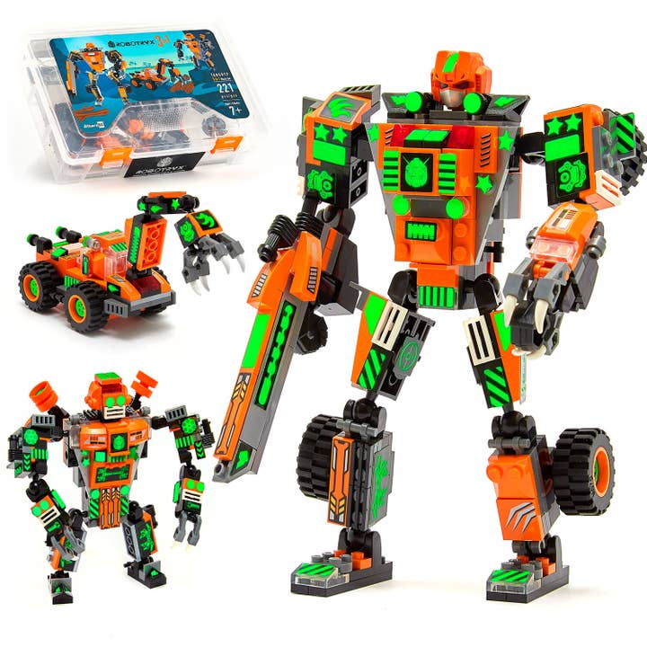 JitteryGit - Wholesale Building Set - Kids - 3-in-1 Toy Building Set (221 Pc) Robotryx Tangryp