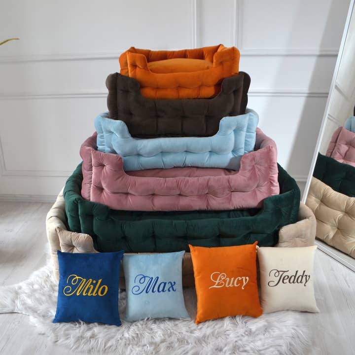 Magicalworld - Wholesale Pet Bed - Dog - Blue coddler dog bed for French Bulldog, Shepherd, Labrador2