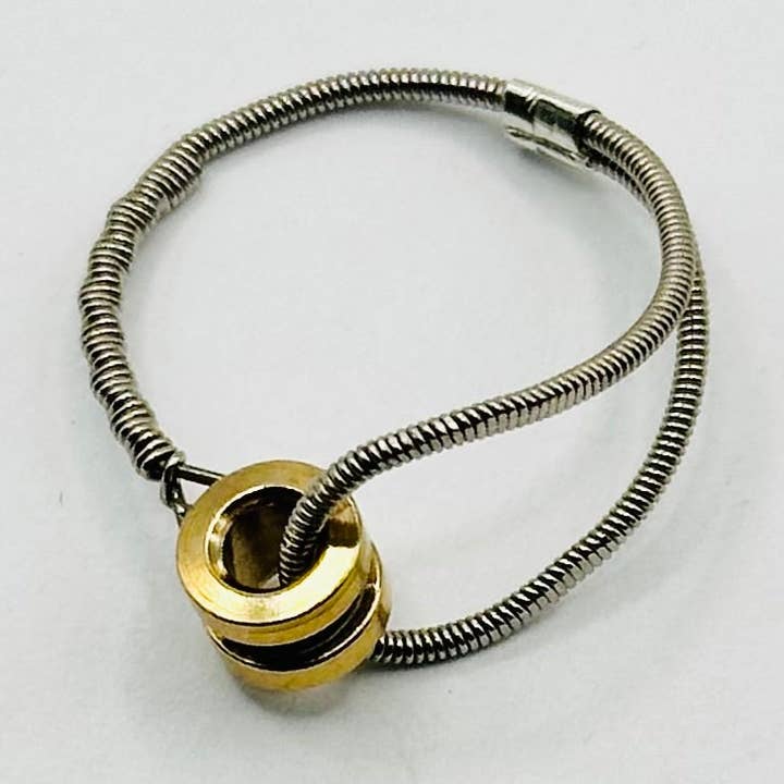 Bass String Ring for wholesale by Middle Sister Designs