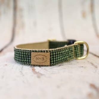 1" LUXE HOUNDSTOOTH COLLAR for wholesale by Finnegan’s Standard Goods