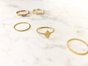 Charmin's Ringen - Wholesale Signet Ring - R766 Holy Beauty Gold Steel4