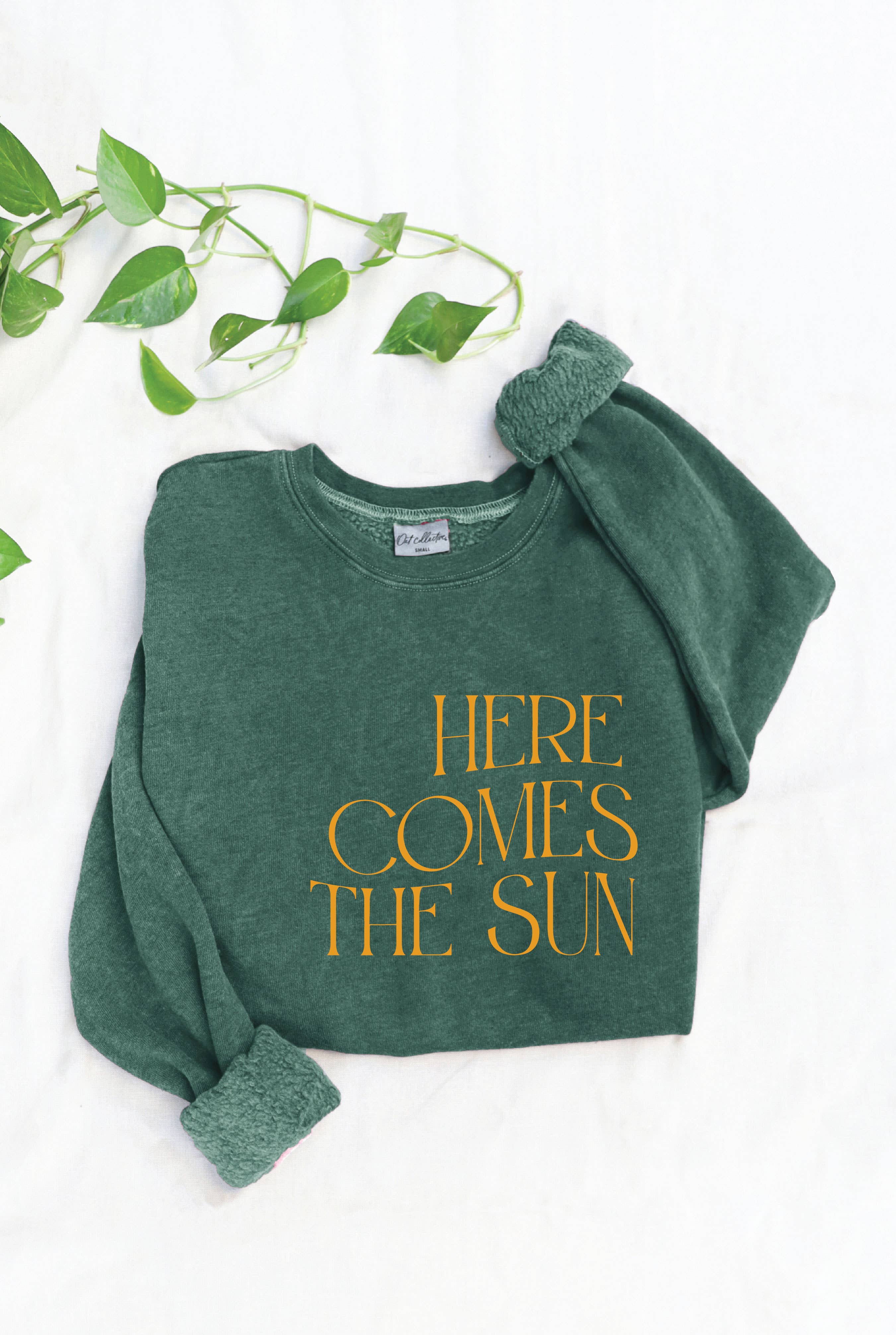 OAT COLLECTIVE - Wholesale Graphic Sweatshirt - Women's - HERE COMES THE SUN Mineral Graphic Sweatshirt9
